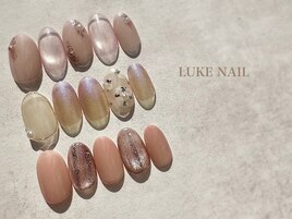 シンプル夏ネイル　定額アート
