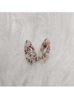 ミニオン 蕨店(minion)/桜の押し花ネイル