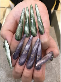 エスフィーネイルサロン ブリーユ(Esfy nailsalon Brille)/マグネットロングネイル