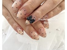 レアンシ(ReAnc)/リボン×ドットネイル