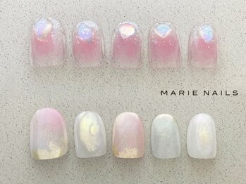 マリーネイルズ 大阪梅田店(MARIE NAILS)の写真/★オフ込み定額上¥8800。下¥7700！オリジナルアートの種類豊富/アフターケアも◎/嬉しい1週間保証付き♪