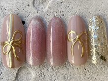 フリークネイル(FREAK Nail)/チークリボン韓国ネイル ¥12000