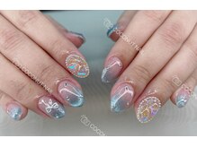 ココナッツネイル/バレンタインネイル