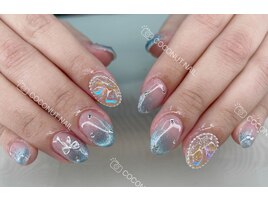 バレンタインネイル