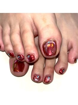 ザ バーム 船橋店(THE BALM)/フットネイル/ミラーネイル