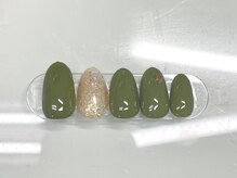 ネイルネージュ 錦糸町(Nail Neige)/ベーシック定額アート（カーキ）