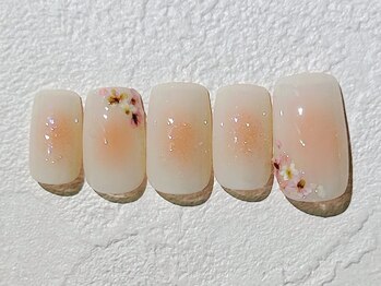 押し花ネイル チークネイル