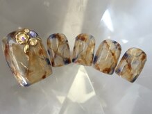 ラリュールネイル(L'Allure nail)/フットべっ甲ネイル￥9900