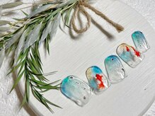 ブレス 仙台駅前本店(BLESS)/水面に沈む金魚ネイル♪