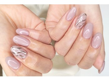 春ネイル~ミラー~