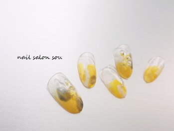 ネイルサロン ソウ 心斎橋店(Nail Salon Sou)/イエローニュアンスnail