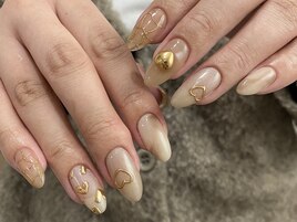 ミラー×ハートネイル