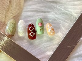 レトロチューリップネイル