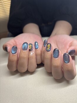 マグネットネイル+パーツ追加♪