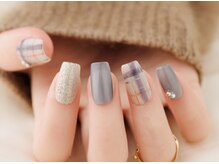 エムスラッシュ ソル センター南(M.SLASH SOL)/秋のチェックネイル