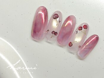 ラウミー(Laumi)/チェリー×ニュアンスネイル