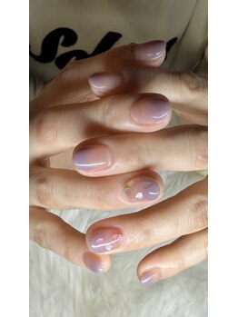 リエクラ(Re eclat)/◆カラグラ＋桜　春ネイル◆