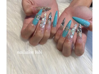ネイルサロン ビビ(bibi)/夏のロングネイル