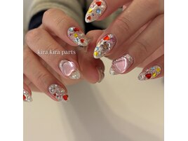 キラキラパーツ敷詰め