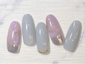 ネイルサロン インプレス(Impress)/マーブルミラーネイル