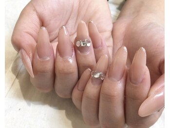 アース ネイルアンドアイラッシュ 小松店(Hair&Make EARTH Nail&Eyelash)/ 長さだしシンプル　7900