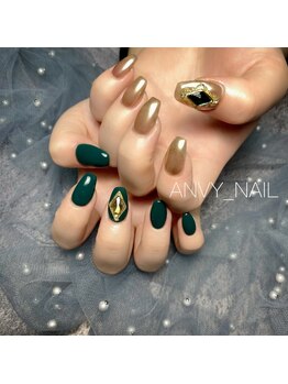 ネイルサロン あんび/ちぐはぐワンカラー