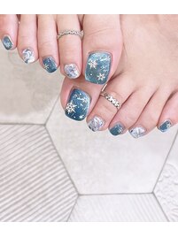 雪ネイル