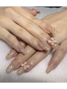キラ カワイイ ネイル(Kira kawaii nail)/フラッシュリボン　ストーン別途