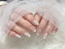アンジェネイル(Ange nail)/ドット+フレンチデザイン♪