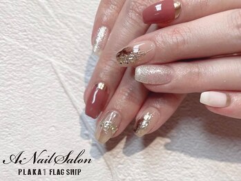 エーネイルサロン プラーカ本店(A-Nail Salon)/　秋色大人ｎｕａｎｃｅ