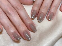 ベルトリージェイ(BellTree,J)/ワンカラー×ラメフレンチ