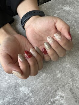 ◇ゴールドレオパード nail◇