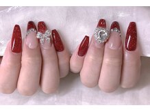 エムズ ネイルサロン(M2)/レッドフラッシュフレンチ