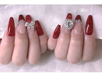 エムズ ネイルサロン(M2)/レッドフラッシュフレンチ