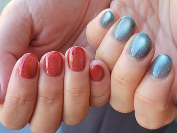 ちぐはぐマグネットネイル