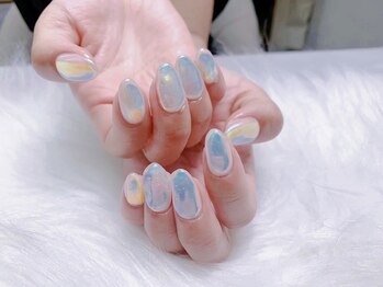 フローラ/うるうるオーロラ氷ネイル
