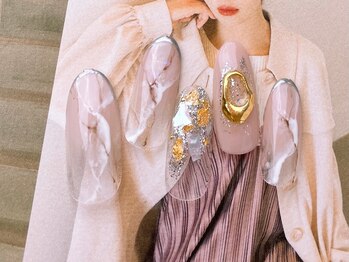 ネイルサロンフォーユー(for u)/ニュアンス×シェル￥７９８０