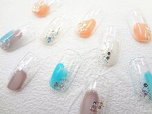 ネイルサロン クイール 小山店(NAIL SALON QUILL)/ぬりかけ×ラメがけ