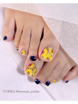 モナールアンド(MONNAL&)/ひまわりネイル