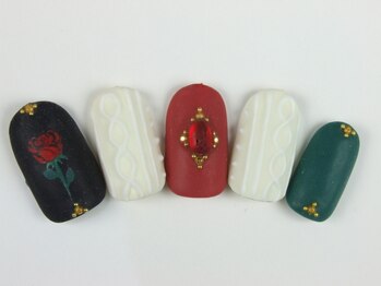 まつげアンドネイル ディアマンローズ(DIAMANT ROSE)/ニットネイル120分8280円