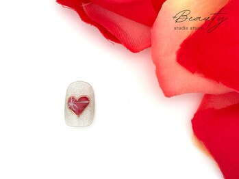 バレンタインネイル