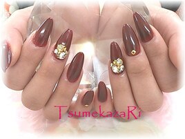 ボルドー★大人ネイル