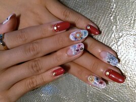 お花のシールフレンチ