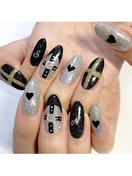 テラックス/ラメ尽くしネイル