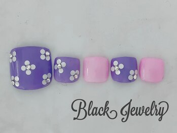 ブラックジュエリー(Black jewelry)/花ホロフット