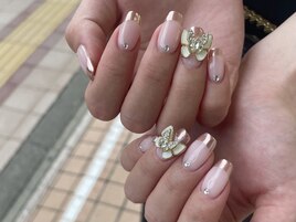 韓国ネイル☆ミラーフレンチ