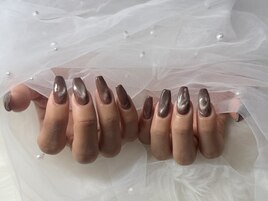 ブラウンマグネットネイル
