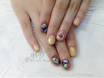 ネイルサロン ビューティーマジック 川口店/ キラキラステンドグラス