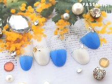 ファストネイル 立川店(FAST NAIL)/雲と空色フレンチネイル