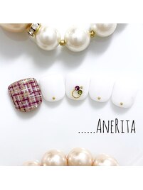 シンプル☆ツイードネイル